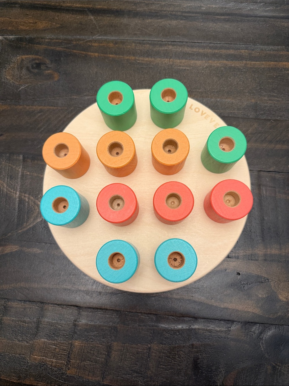 Lovevery Wooden Peg Stacking Peg Board